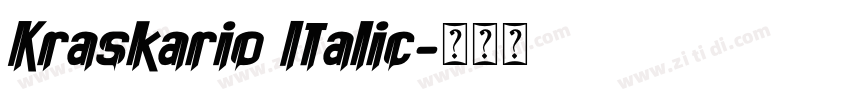 Kraskario Italic字体转换